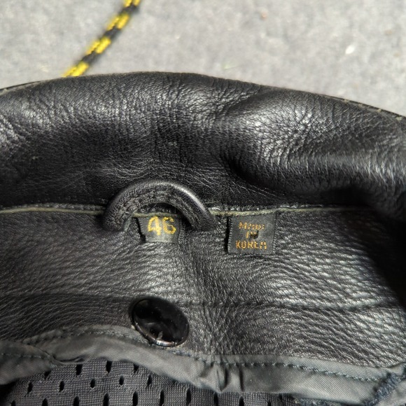 Vtg Hein Gericke Cafe Racer Leather‎ Motorcycle Jacket Mens Black 46 Biker Coat - Picture 8 of 11